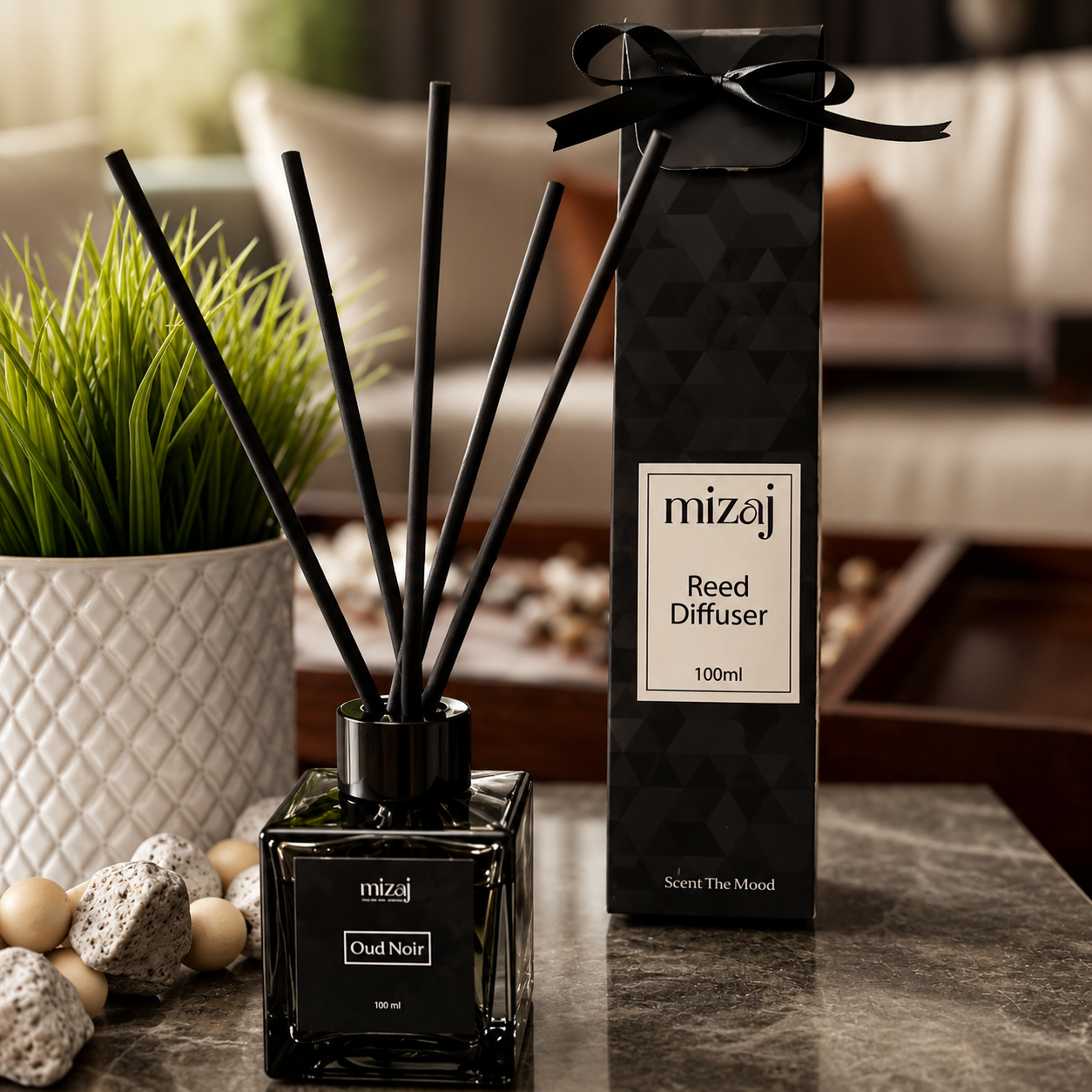 Oud Noir Reed Diffuser by Mizaj