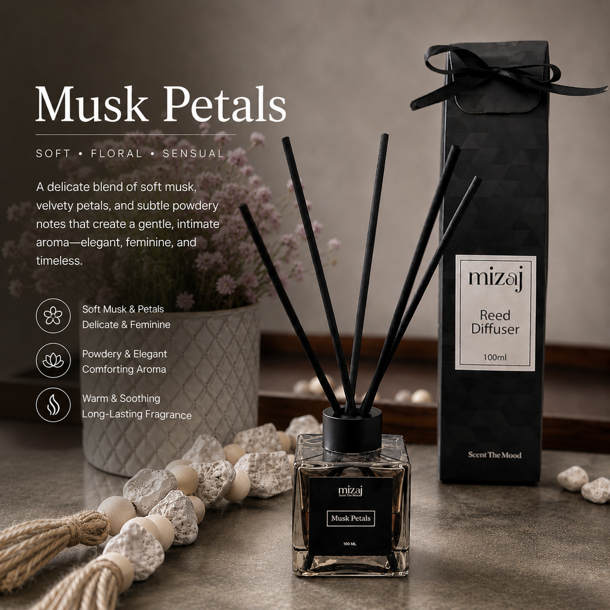Musk Petals Reed Diffuser by Mizaj
